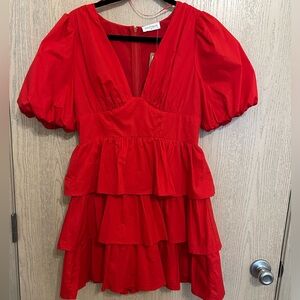 SIZE MEDIUM Vestique Red Team Spirit Dress